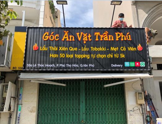 Bảng hiệu quảng cáo ăn vặt - Phan Thiết, Bình Thuận