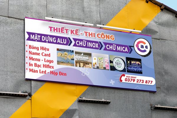 Tư vấn thi công làm bảng hiệu quảng cáo Hàm Thuận Bắc